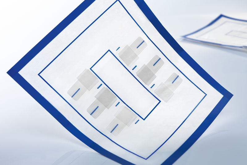 Image: The OptiClose incision-foil sutureless wound closure system (Photo courtesy of Aesculap).